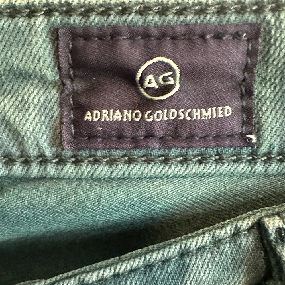 AG Adriano Goldschmied Stevie Jeans Slim Straight Ankle Green Size 28 - Picture 7 of 12